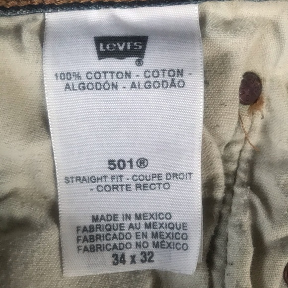 Levi’s Original Button Fly 501 Jeans, Size 34X32 - Picture 7 of 8